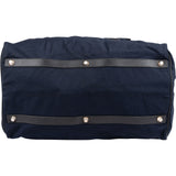 Prada Bleu Tessuto Saffiano Trim Leather Duffle Weekender 50 Shoulder Bag