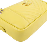 Chanel Quilted Lambskin Chevron V Bowling Camera Crossbody Bag