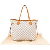 Louis Vuitton Monogram Damier Azur Canvas Neverfull MM Shoulder Bag