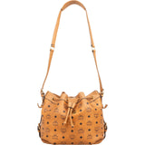 MCM Monogram Visetos Drawstring Bucket Crossbody Bag
