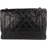 Chanel Quilted Lambskin 24K Gold Soft Jumbo Single Flap Crossbody Bag