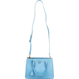 Prada Light Blue Saffiano Leather Small Galleria Handbag