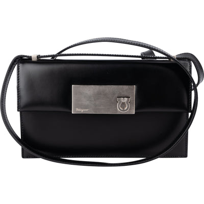 Salvatore Ferragamo Leather Gancini Small Flap Crossbody Bag