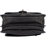Chanel Quilted Leather Half Moon Single Flap Crossbody Bag
