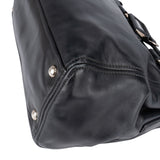 Prada Black Leather Vitello Double Zip Handbag - vintageandkickz