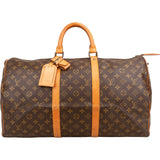 Louis Vuitton Monogram Canvas Keepall 50 Travel Bag