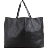 Celine Black Leather Horizontal Cabas Shoulder Bag