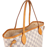 Louis Vuitton Monogram Damier Azur Canvas Neverfull PM Shoulder Bag