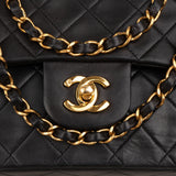 Chanel Quilted Lambskin 24K Gold Medium Double Flap Shoulder Bag