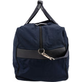 Prada Bleu Tessuto Saffiano Trim Leather Duffle Weekender 50 Shoulder Bag