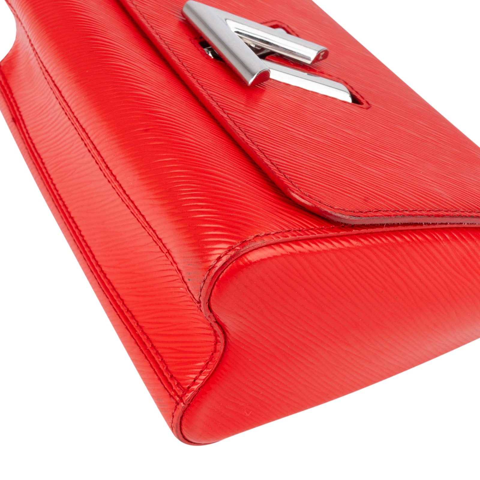 [🔄️B08 / F34] Louis Vuitton Red Epi Leather Twist MM Crossbody Bag - vintageandkickz