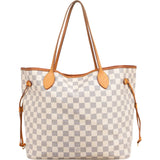 Louis Vuitton Monogram Damier Azur Neverfull MM Shoulder Bag