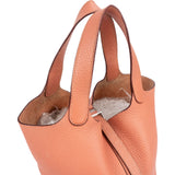 Hermès Crevette Rose Taurillon Clemence Picotin Lock 18 (PM) Handbag