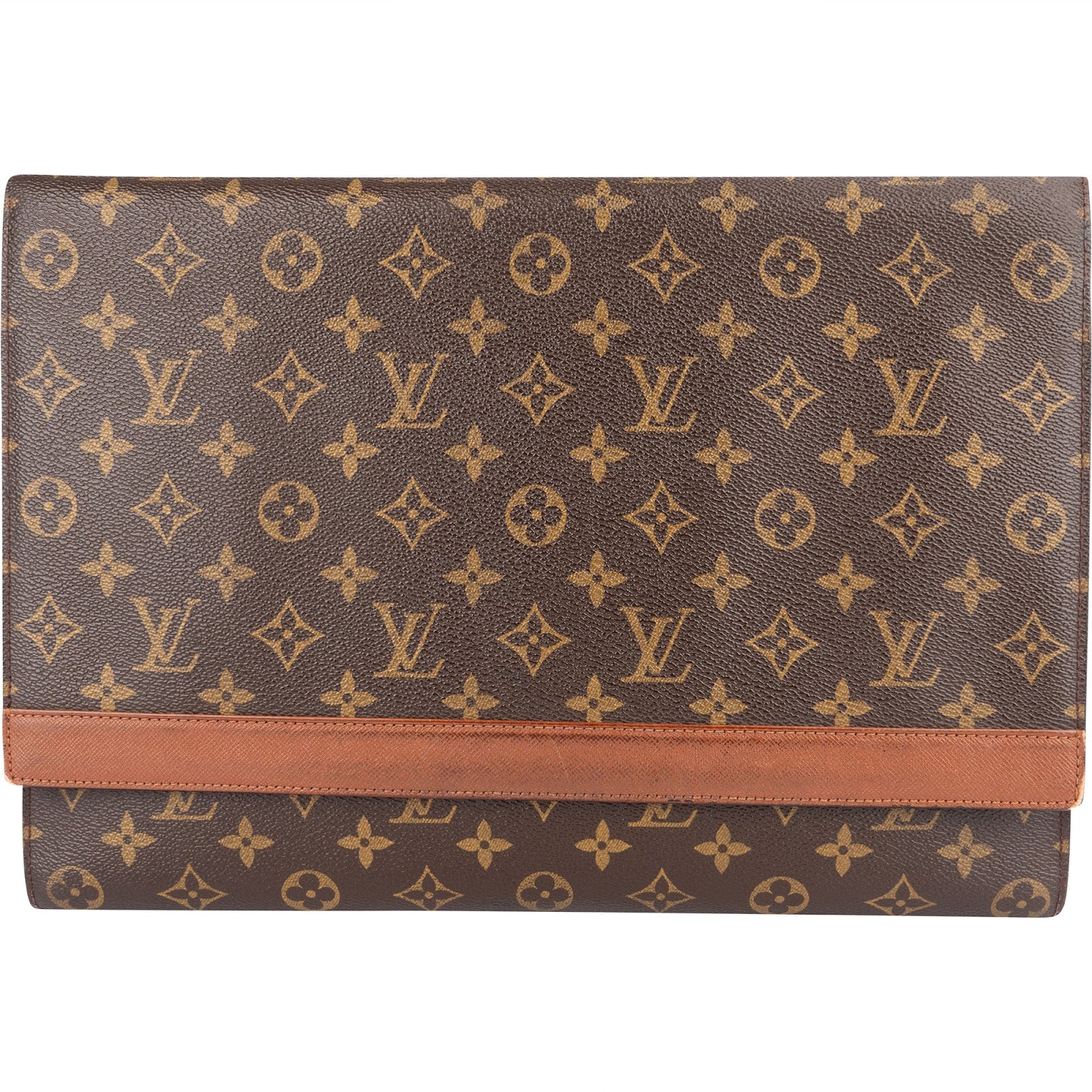 Louis Vuitton Monogram Canvas Porte Documents Laptop Clutch - vintageandkickz