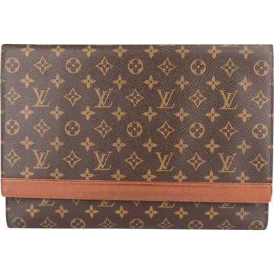 Louis Vuitton Monogram Canvas Porte Documents Laptop Clutch