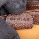 Gucci Brown Leather Bamboo Lock Top Handle Handbag
