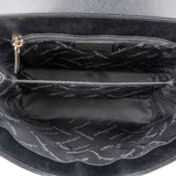 Salvatore Ferragamo Black Leather Margot Top Handle Handbag