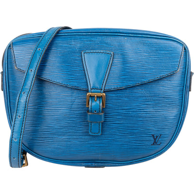Louis Vuitton Blue Epi Leather Jeune Fille GM Crossbody Bag - vintageandkickz