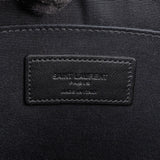 Saint Laurent Grained Leather Leather Clutch