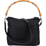 Gucci Nylon Bamboo Handle Shoulder Bag