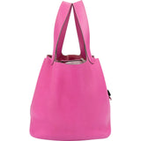 Hermès Taurillon Clemence Leather Palladium Picotin Lock 22 Handbag