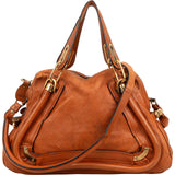 Chloé Stitching Leather Paraty Handbag