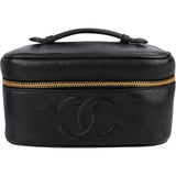 Chanel Caviar Leather CC Vanity Case Handbag