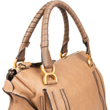Chloé Grained Calfskin Marcie Large Hobo Saddle Handbag