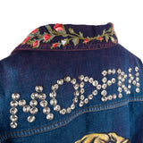 Gucci Blue Embroidered Modern Future Denim Tiger Jacket (IT56)