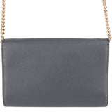 Salvatore Ferragamo Pebbled Leather Gancini Wallet On Chain Crossbody Bag