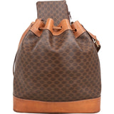 Celine Macadam Monogram Canvas Drawstring Bucket Shoulder Bag