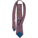 Hermès Geometric Chain Link Ribbon Pattern Silk Tie Krawatte