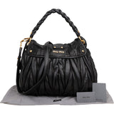 Miu Miu Matelassé Leather Coffer Hobo Shoulder Bag