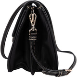 Prada Leather Contrast Stitch Flap Crossbody Bag