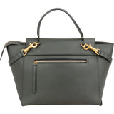 Céline Dark Green Grained Leather Belt Handbag