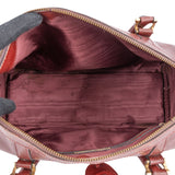 Cartier Bordeaux Leather Boston Handbag