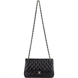 Chanel Quilted Lambskin Jumbo Double Flap Crossbody Bag xx datacode - vintageandkickz