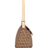 Fendi FF Monogram Baguette Buckle Shoulder Bag