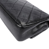 Chanel Quilted Caviar Leather Ultramatte So Black Mini Rectangular Single Flap Crossbody Bag