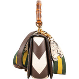 Gucci Monogram GG Supreme Studded Centennial Geometric Print Bamboo 1967 Crossbody Bag