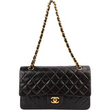 Chanel Quilted Lambskin 24K Gold Double Flap Shoulder Bag