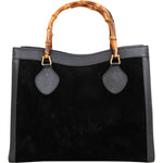 [🔄️B20 / F29] Gucci Suede Bamboo Tote Handbag - vintageandkickz