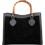 [🔄️B20 / F29] Gucci Suede Bamboo Tote Handbag - vintageandkickz