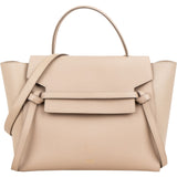 Celine Beige Grained Calfskin Belt Handbag