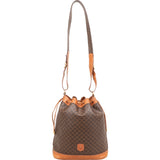 Celine Macadam Monogram Canvas Drawstring Bucket Crossbody Bag