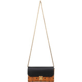 MCM Monogram Visetos Leather  Patricia Wallet On Chain Crossbody Bag