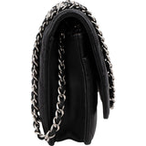 Chanel Quilted Lambskin Palladium Wallet On Chain Crossbody Bag