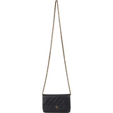 Chanel Quilted Caviar Palladium Wallet On Chain Crossbody Bag