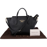 Gucci Pebbled Leather Swing Small Tote Shopper Handbag