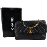 Chanel Quilted Lambskin 24K Gold Single Flap Crossbody Bag